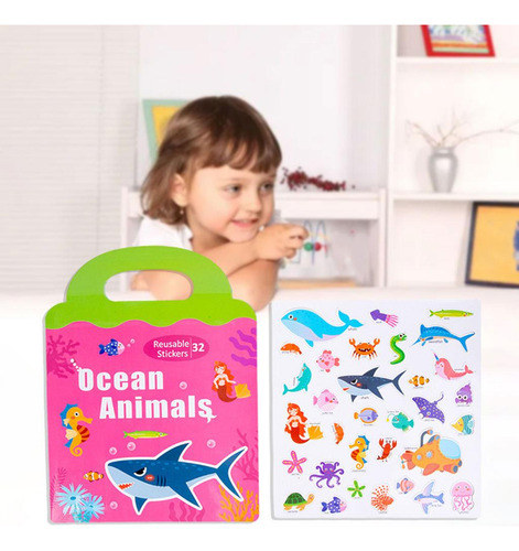 Libro De Pegatinas Multicolores, 30 Piezas, Pegatinas Mundo