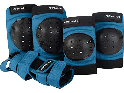 Retrospec Rodilleras, Coderas Y Muñequeras Para Hombres, Mujeres Y Niños, Equipo De Protección Para Patineta, Patinaje, Patineta, Bmx Y Scooter, Juego De Almohadillas Para Orejas Multideporte