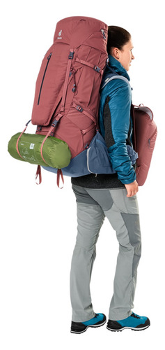 Mochila Cargueira Aircontact X 60 + 15 Sl Com Daypack Deuter