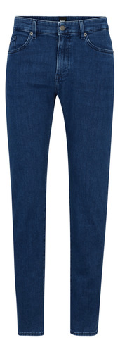Calças Jeans Slim-fit Em Denim Azul Italiano Com Toque De Ca