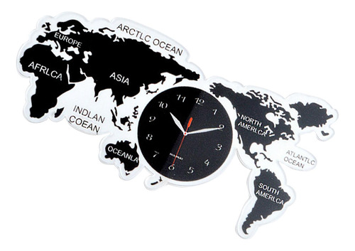 Casa De Muñecas Mapa Del Mundo Reloj De Pared Grande
