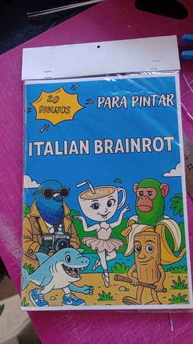 Kit Imprimibles Libros Para Pintar Italiano Brainrot