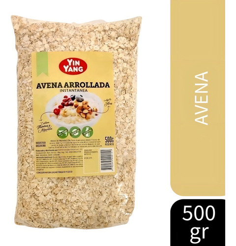 Avena Arrollada Instantanea X 500gr | Yin Yang | Premium