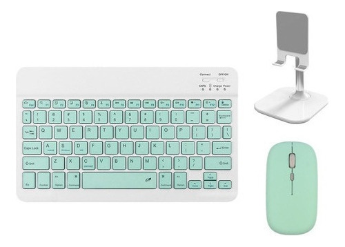 Kit De Teclado, Ratón Bluetooth Y Soporte For Teléfono Celu