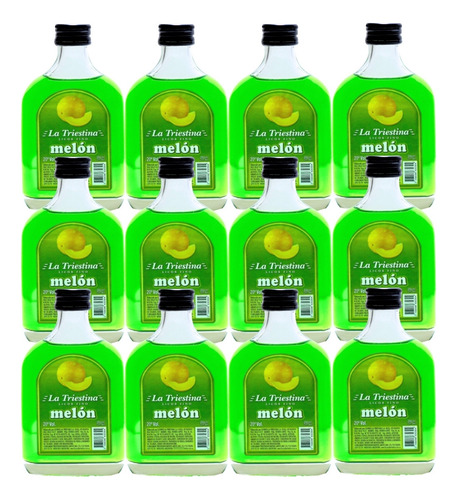 Licor De Melon Petaca Vidrio 200ml Nacional Fabricante X12u 