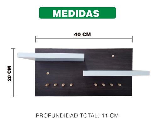 Imagen 8 de 10 de Porta Llaves Y Organizador Armable Para Pared Robledaka.2067
