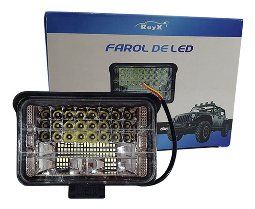 Farol De Led Alta E Baixa Ray-x Branco 48 Leds 144w Lt2025