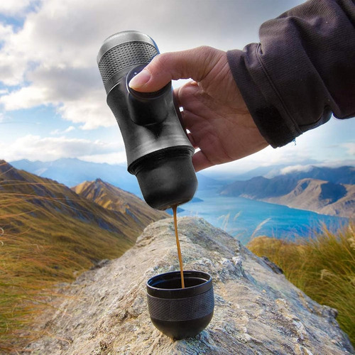 Cafetera Portatil, Maquina De Cafe De Mano Con Taza De Cafe