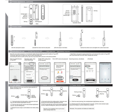 A Motor De Cortina Inteligente Tuya Wifi M515egb