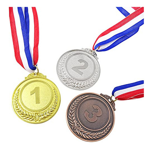 Honbay 3 Medallas De Premio De Bronce Dorado Y Plateado Con 