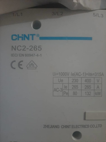 Imagen 2 de 2 de Contactor Nc-265 Amp Chint