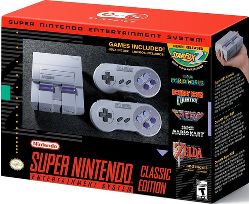 Nintendo Súper Nes Classic Mini Consola Snes 2 Controles