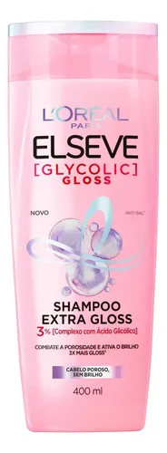 Shampoo Elseve Glycolic Gloss L'Oréal Paris para Brilho Intenso 4...