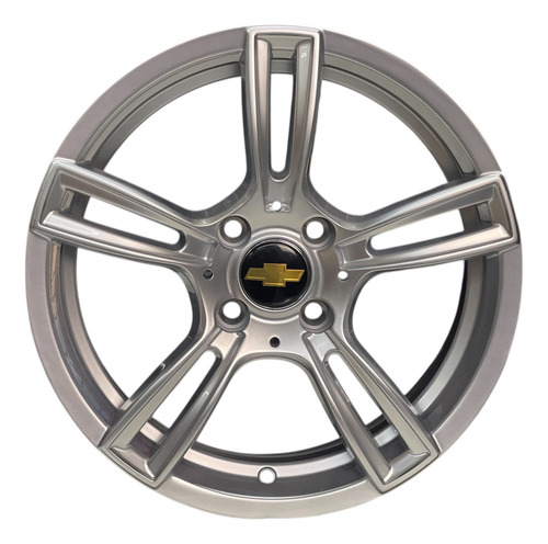 4 Rines 15 Deportivos 4-100 Chevrolet Aveo Versa Beat Spark Hyper Silver