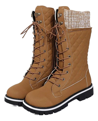 Botas Martin De Nieve De Tacón Plano Para Mujer De Invierno