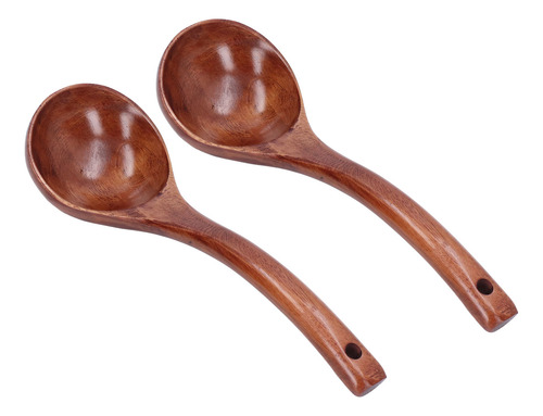 Cuchara De Madera De 8 Cm De Ancho De Boca, 2 Cucharones De