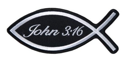 Caliente Cueros Juan 3:16 Pescado Patch (5  Ancho X 2  Altur