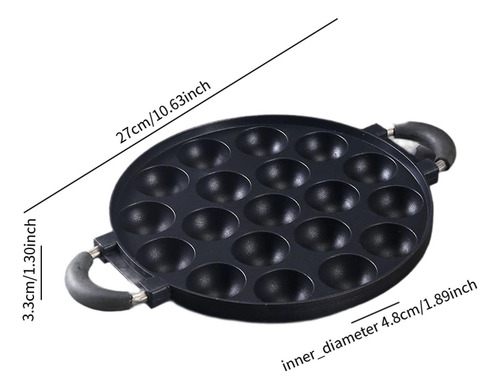 Mini Donuts Maker Pan Ball Takoyaki Pan 19 Agujeros