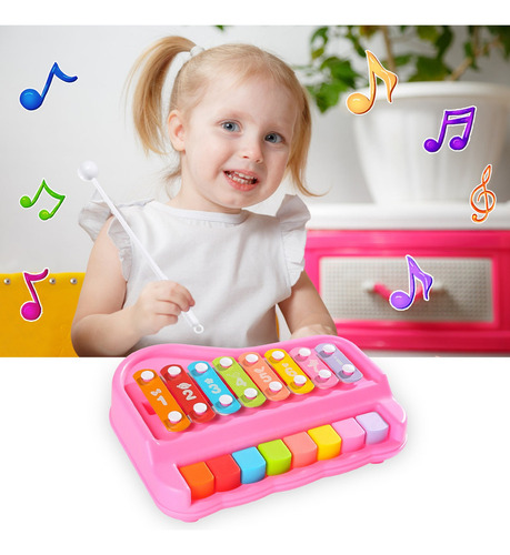 Piano E Xilofone Ou 2 Em 1 Para Bebês De 1 A 3 Anos