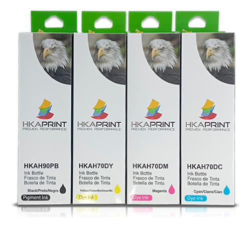 Pack X4 Tinta Hp Compatible Gt53 Gt52 Black/cyan/yellow/mage