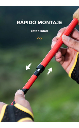 Bastones Fibra De Carbono Trekking Trail Running Plegables 2pcs 125cm
