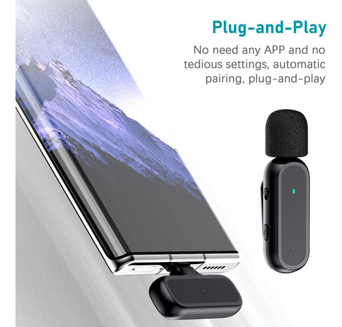 Sistema De Microfone Clip-on Sem Fio Portátil De Um Gatilho