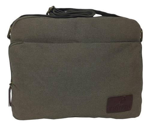 Bolsa Tiracolo Lona Keuven 34cm - Resistente E Prática