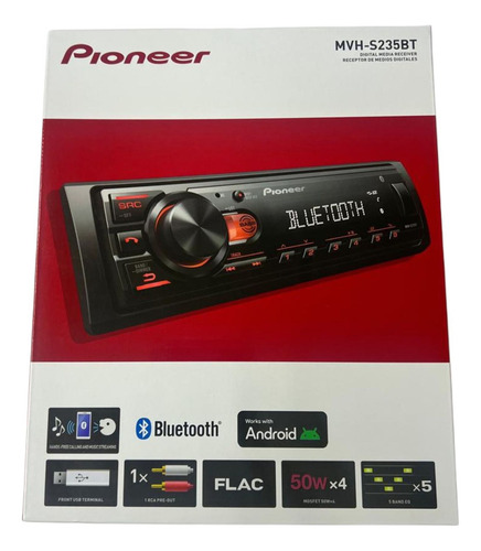 Autoestereo Pioneer Mvhs235bt Fm/usb/bt/aux 1din 50wx4