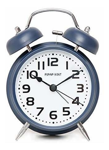 Pipapoint - Reloj Despertador Con Doble Campana De 4 Pulgada