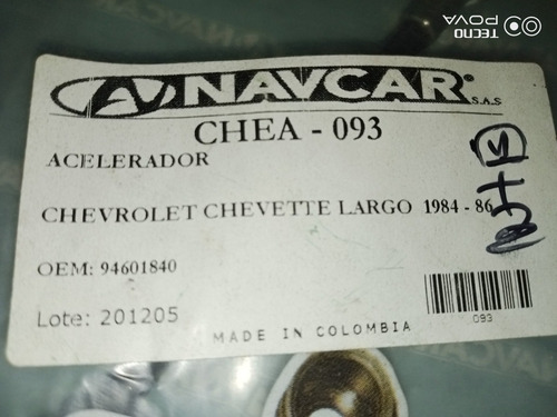 Guaya De Acelerador Chea/chevrolet Chevette- Largo Año 84/86