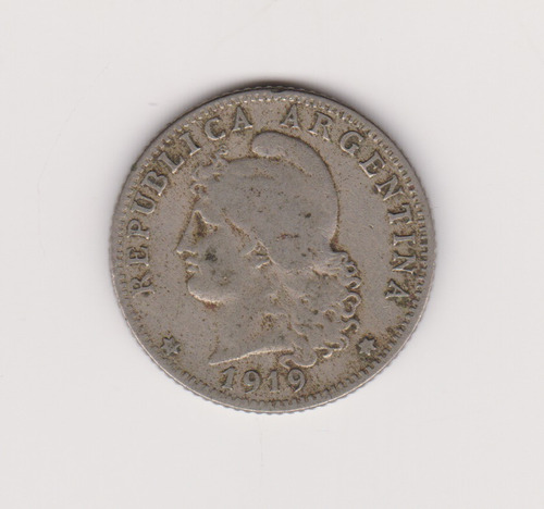 Moneda Argentina 20 Ctvs 1919 Janson 69 Bueno +