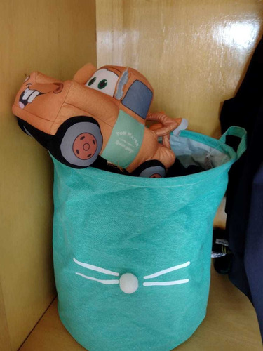 Imagem 4 de 4 de Cesto Médio Dobrável Organizador Infantil Roupas Brinquedos
