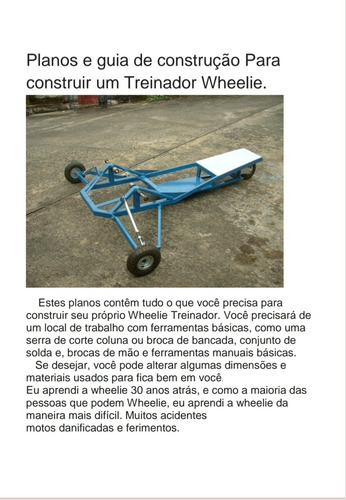 Projeto Aparelho Para Empinar Moto Carrinho Do Grau +brinde