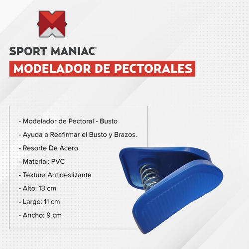 Imagen 2 de 3 de Modelador De Pectoral Pecho Ejercitador Sport Maniac