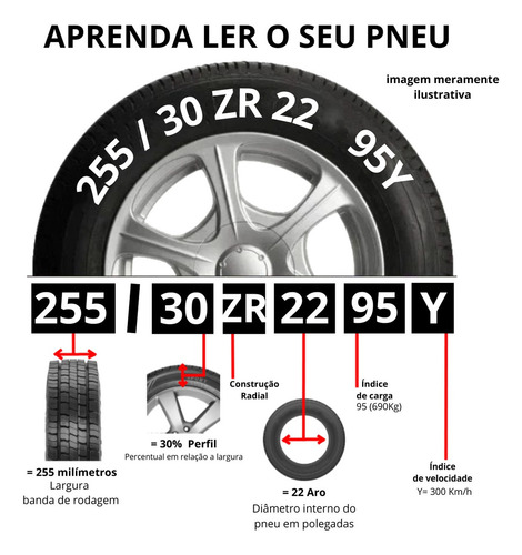 Pneu 255/30 Zr22 95y Xl D7 Thunder Delinte Aro 22