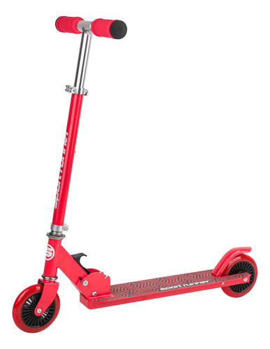 Scooter Musa 100% Aluminio Con Casco, Rodilleras Y Coderas Color Rojo Sport Runner