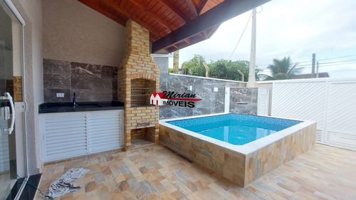 Imagem 3 de 18 de Casa Nova Com Piscina 700 M Da Praia Em Peruibe - Ca01698 - 71004560