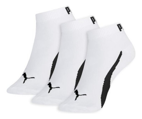 Kit 3 Pares Meia Puma Cano Curto Esportiva Masculina Algodão