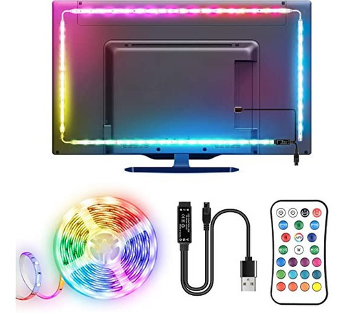 Tira Led Cinta Led Rgb Usb Para Tv Monitor 5 Metro Control