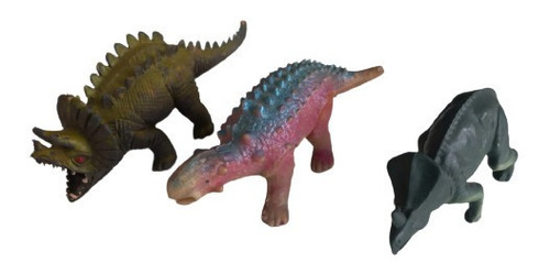 Lote 3 Dinosaurios 10cm Varios