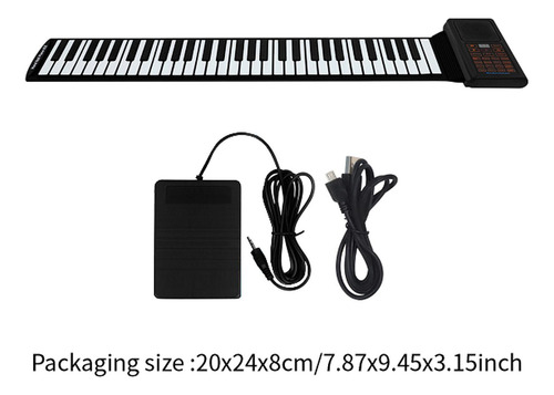 Teclado De Piano Enrollable De 61 Teclas, Teclado De Piano