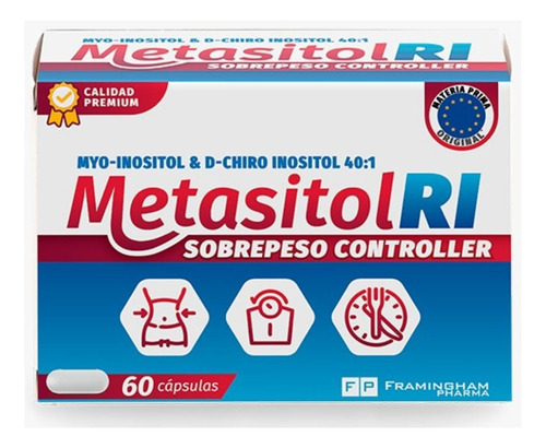 Metasitol Ri Sobrepeso Controller Myo-inositol Combo X4 Sin Sabor