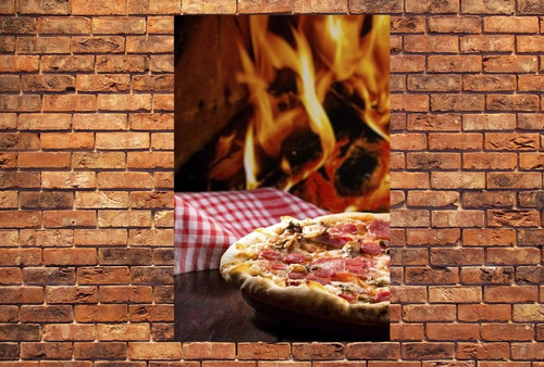 Vinilo Decorativo 20x30cm Pizza Pizzeria Comidas Resto M6