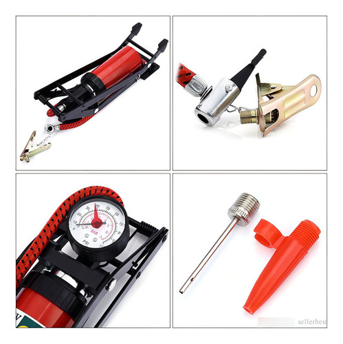 Foot Pump inflador de pie para auto moto bici pelota N120