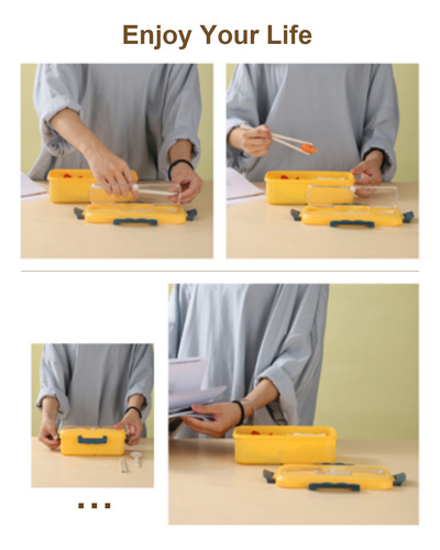 Microlonchera A Prueba De Fugas Con Utensilios Para Estudian