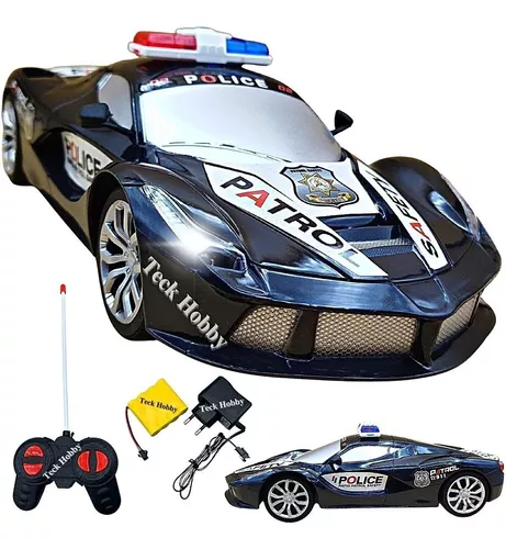 Carrinho Controle Remoto Policia Ranger Bateria