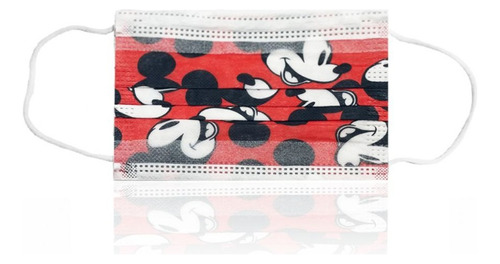 Mascarilla 3 Pliegues Infantil Diseño Mickey X 10 Unidades