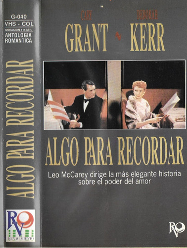 Algo Para Recordar Vhs Cary Grant Deborah Kerr