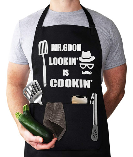 Delantales Para Hombre, Divertido Delantal De Chef, Mr. Good