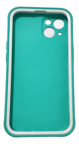 Funda Para Iphone Silicon Resistente Uso Rudo 2en1 Verde Claro Iphone 13